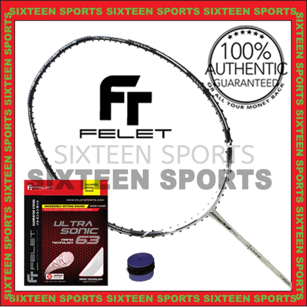 Felet Woven TI 3000 Badminton Racket (C/W Felet String & Overgrip)