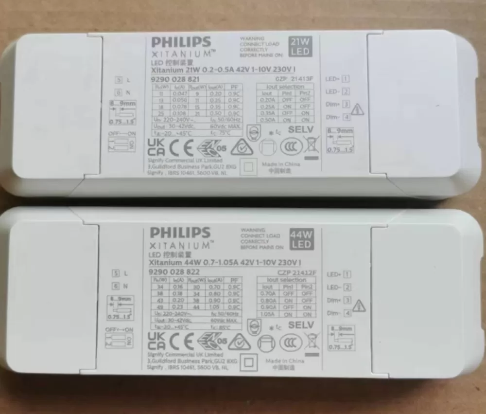 PHILIPS XITANIUM 21W 0.5A 42V 1-10V 230V I DIMMABLE LED ELECTRONIC BALLAST/DRIVER 9290028821