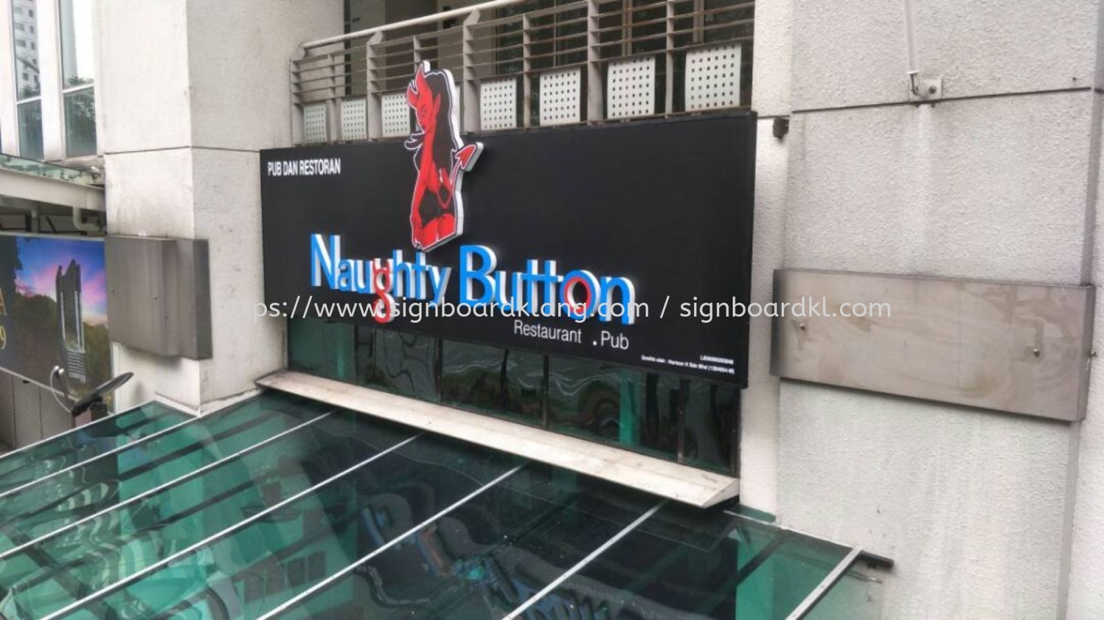 Naughty Button Pub 3D Led Boxup Sigange signboard In Damansara Kuala lumpur kl