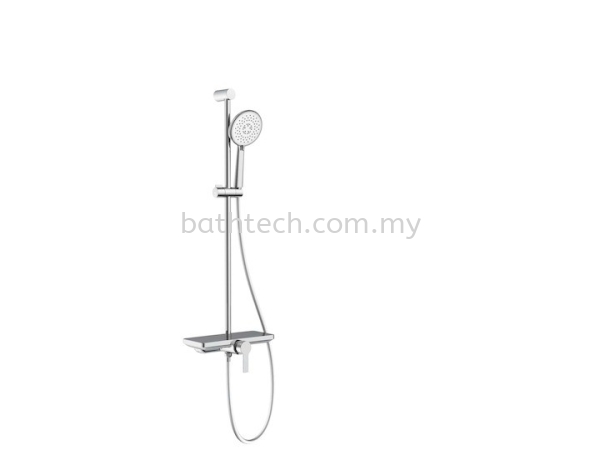 Trento Single Lever Wall-Mounted Shower Mixer comes with Sliding Bar and Panel Johnosn Suisse Shower Column Shower Johor Bahru (JB), Malaysia, Johor Jaya Supplier, Suppliers, Supply, Supplies | Bathtech Building Products Sdn Bhd