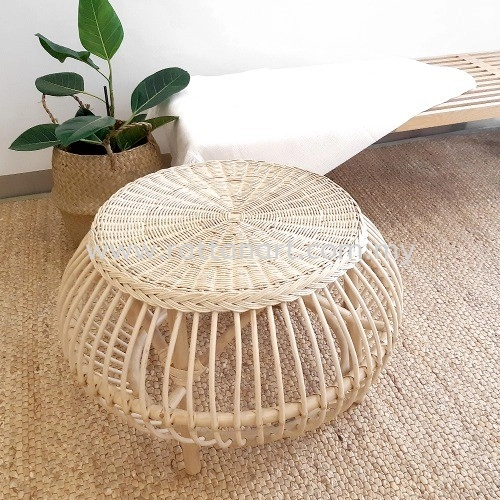 RATTAN STOOL / SIDE TABLE