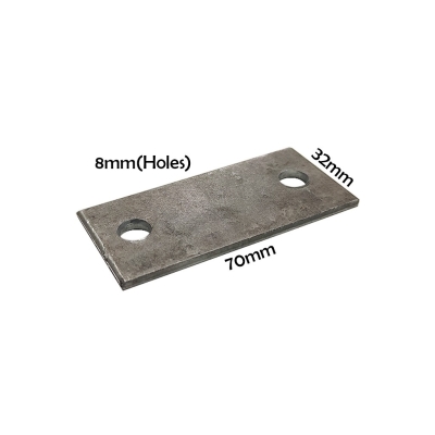 32mm x 70mm Flat Bracket C/W 2M8H