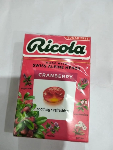 RICOLA SWISS HERB DROPS CRANBERRY 40G