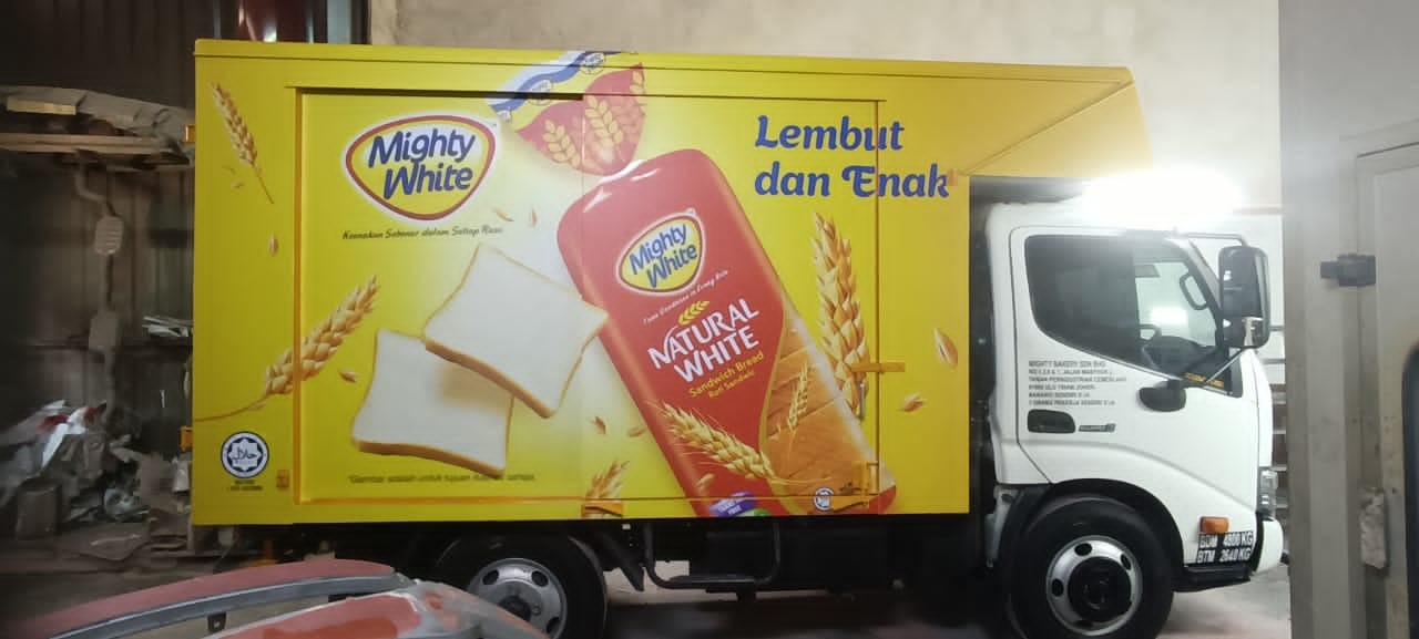 Mighty White NATURAL WHITE Lorry Sticker