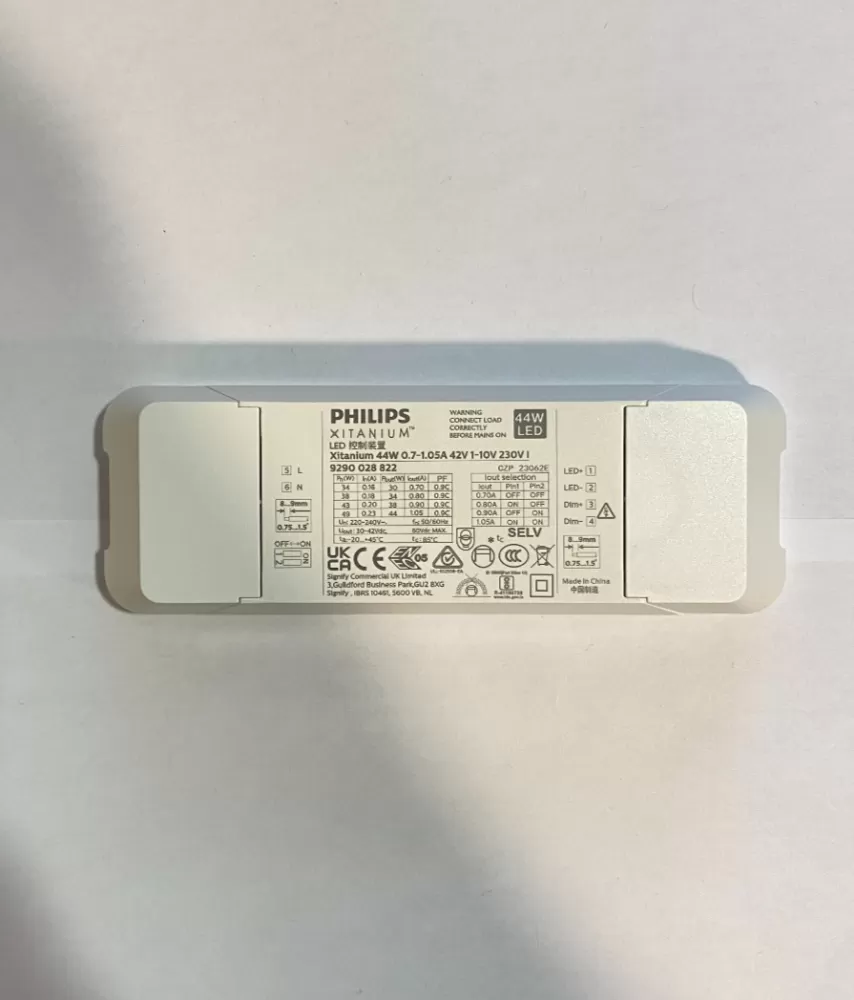 PHILIPS XITANIUM 44W 0.7A-1.05A 42V 1-10V 230V I DIMMABLE LED ELECTRONIC BALLAST/DRIVER 9290028822
