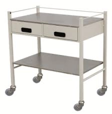 INSTRUMENT TROLLEY WITH DOUBLE DRAWER