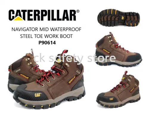 CATERPILLAR MEN’S NAVIGATOR MID WATERPROOF SAFETY BOOT – P90614