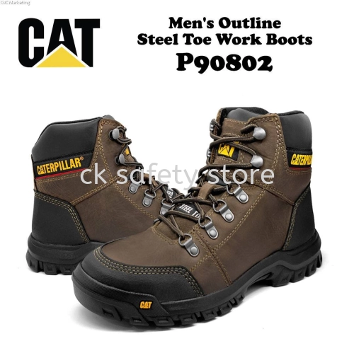 CATERPILLAR MEN'S OUTLINE STEEL TOE SAFETY BOOT P-90802 