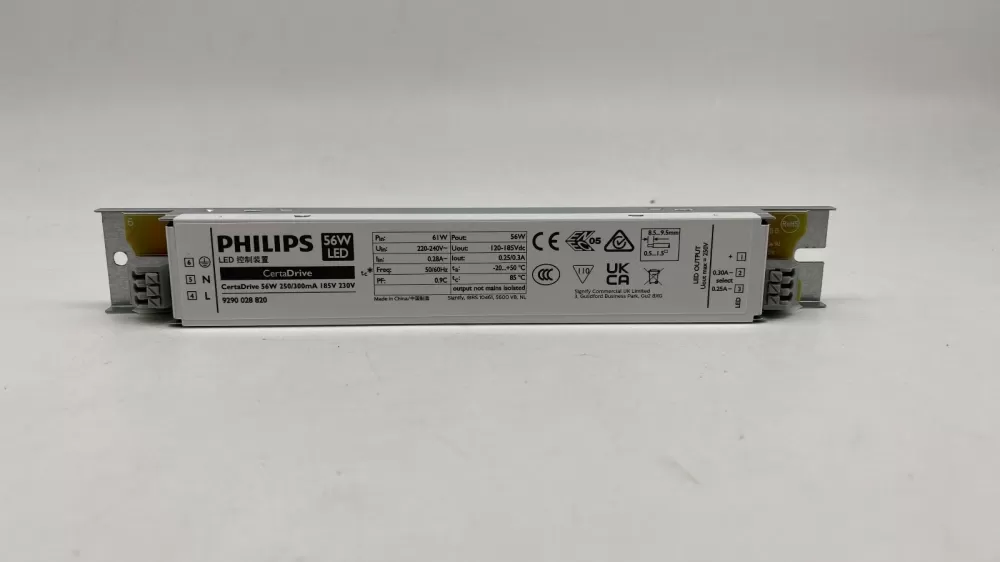 PHILIPS CERTADRIVE 56W 250/300MA 185V 230V LED ELECTRONIC BALLAST/DRIVER 9290028820