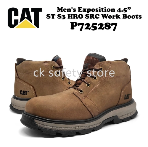 CATERPILLAR MEN'S EXPOSITION 4.5" ST S3 HRO SRC WORK BOOTS P725287