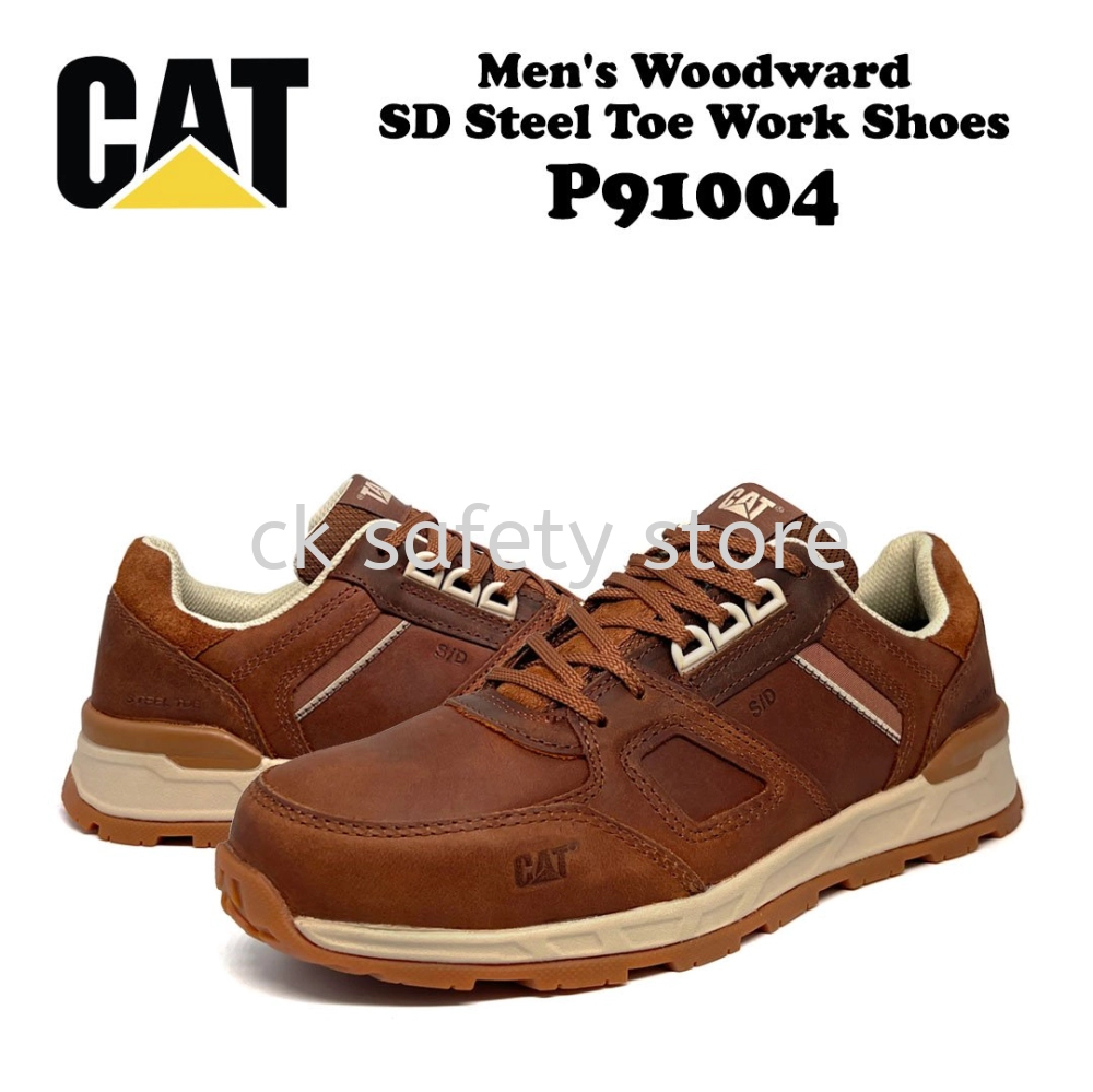 CATERPILLAR SHOES: MEN'S P91004 BARLEY WOODWARD LEATHER ST WORK SHOE