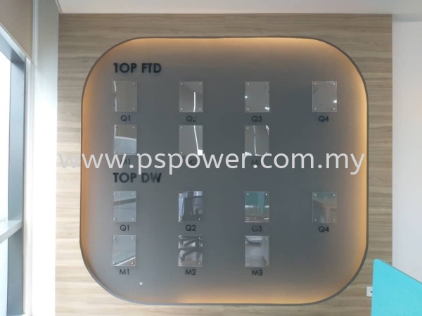 Acrylic display board on wall ACRYLIC PRODUCT ACRYLIC Selangor, Malaysia, Kuala Lumpur (KL), Puchong Manufacturer, Maker, Supplier, Supply | PS Power Signs Sdn Bhd