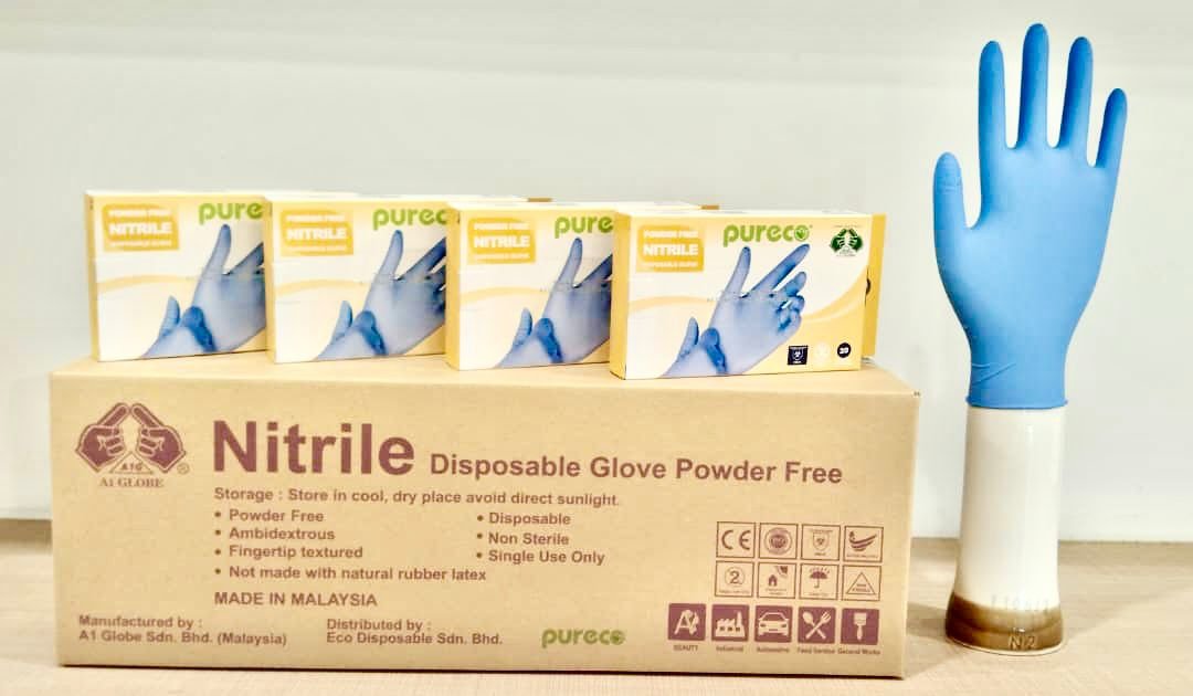 latex powder free disposable glove mini pack