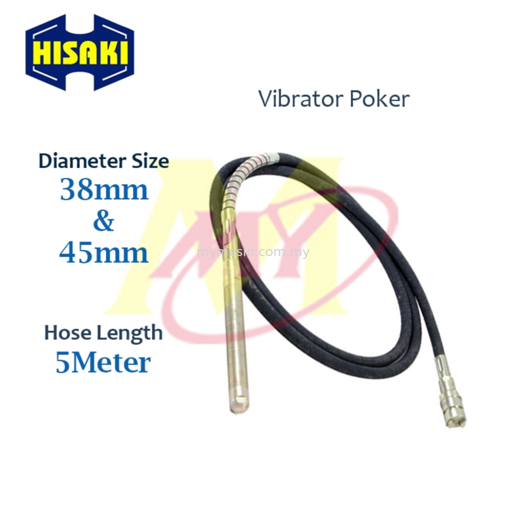 Vibrator Poker 38mm @ 45mm X 5M [Code: 3947/3948]