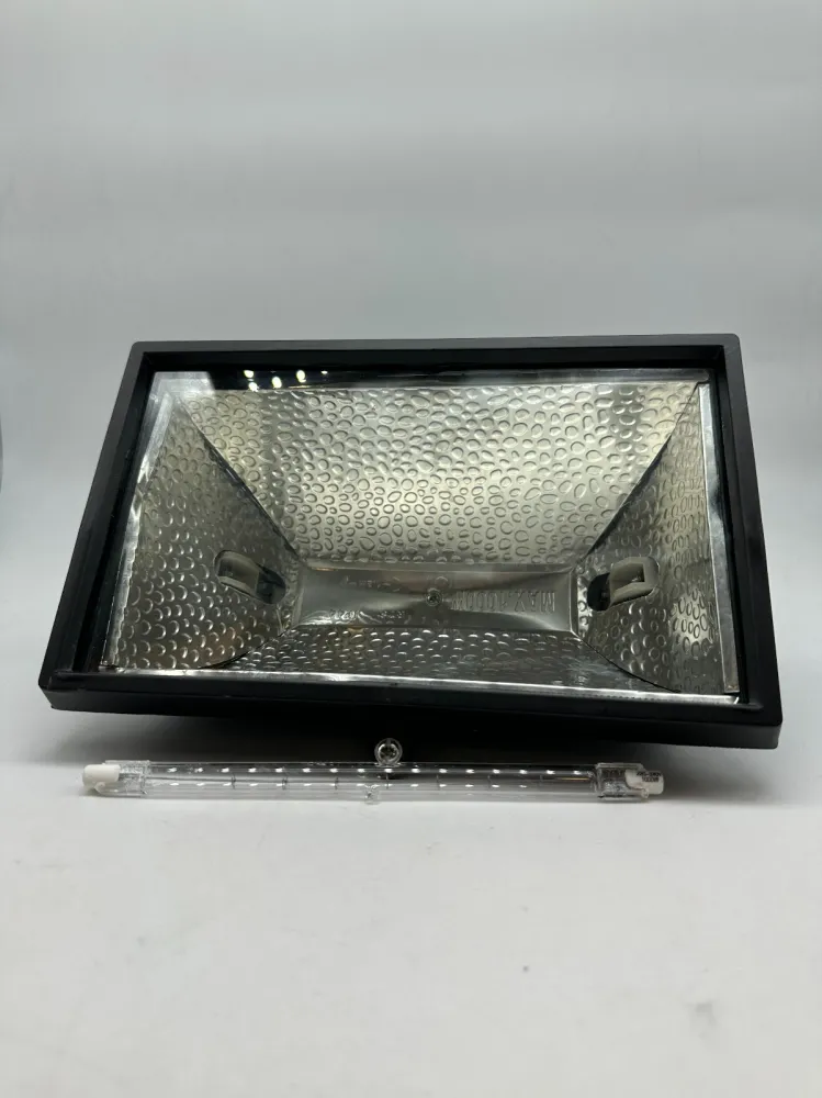 JLUX JW1101 SQUARE HALOGEN FLOODLIGHT FITTING WITH 1000W TUBE