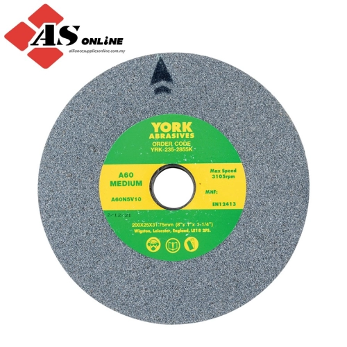 YORK Grinding Wheel, 300 x 76.2mm, Medium, Aluminium Oxide / Model: YRK2354565K