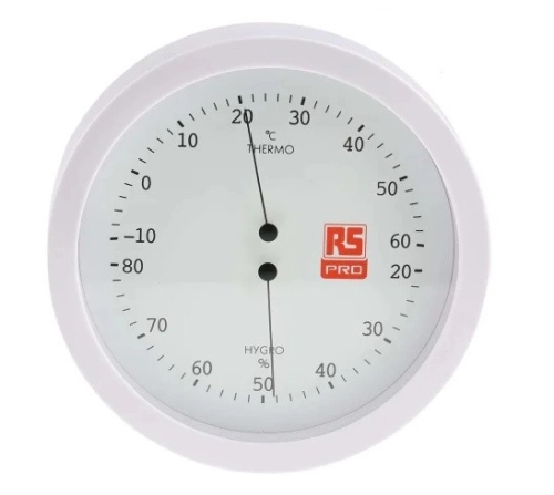  165-1486 - RS PRO Analogue Hygrometer, ±5 % Accuracy, +60°C Max, 80%RH Max