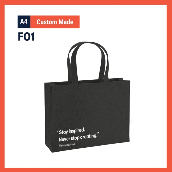 F01 A4 Size Felt Bag Malaysia, Kedah, Selangor, Kuala Lumpur (KL) Manufacturer, Supplier, Supply, Supplies | Icon Packaging Sdn Bhd