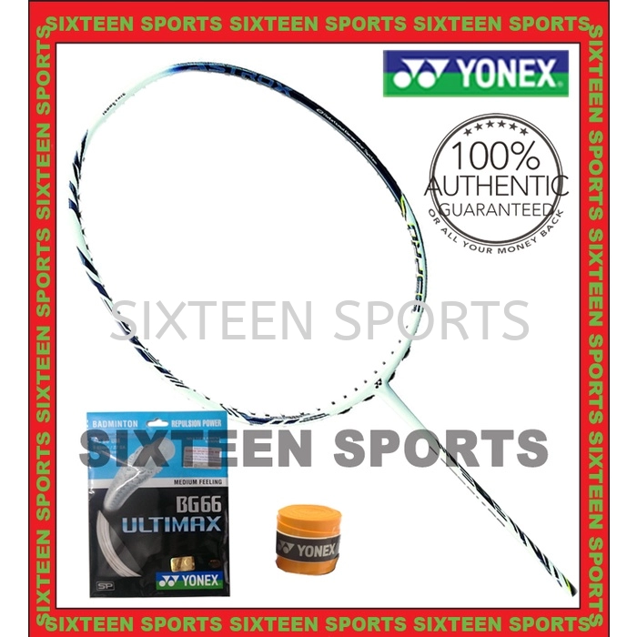 Yonex Astrox 99 Pro White Tiger Badminton Racket (C/W Yonex BG66UM & Overgrip)