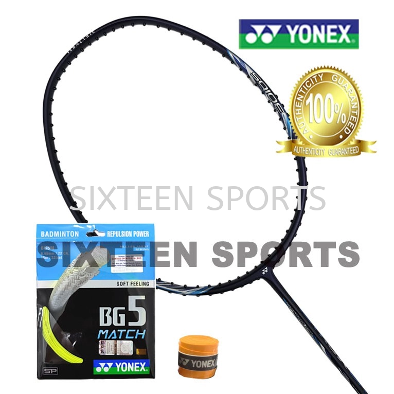 Yonex Astrox Lite 27I BLACK Badminton Racket Frame (C/W Yonex BG5 match string & Ac102 Overgrip)