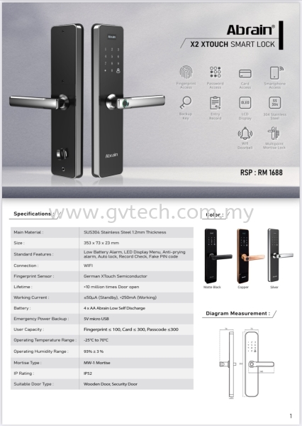  SMART DOOR LOCK Kedah, Malaysia, Sungai Petani Supplier, Installation, Supply, Supplies | GV Resources (SP) Sdn Bhd