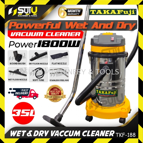 TAKAFUJI TKF-188 / TKF188 35L Wet & Dry Vacuum Cleaner / Vakum 1800W Vacuum Cleaner Cleaning Equipment Kuala Lumpur (KL), Malaysia, Selangor, Setapak Supplier, Suppliers, Supply, Supplies | Sui U Machinery & Tools (M) Sdn Bhd