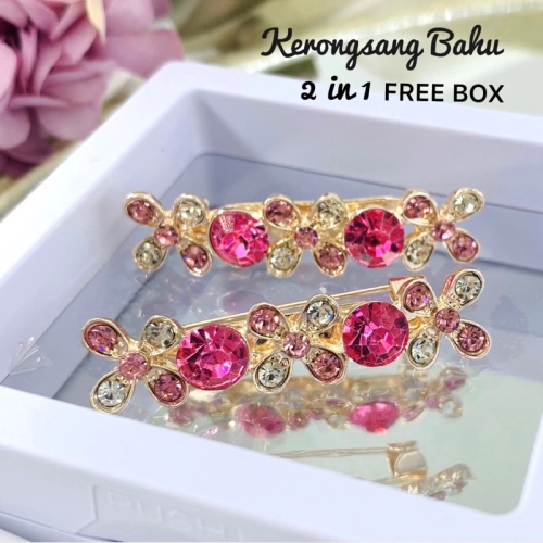 Elegant Brooch 2pcs [FREE BOX] Kerongsang Bahu Panjang Premium Brooch Shoulder B3193