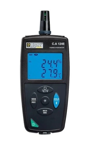  136-8254 - Chauvin Arnoux CA 1246 Digital Hygrometer, 2% RH + 1 digit Accuracy, +140 °F, +60 °C Max, 98%RH Max