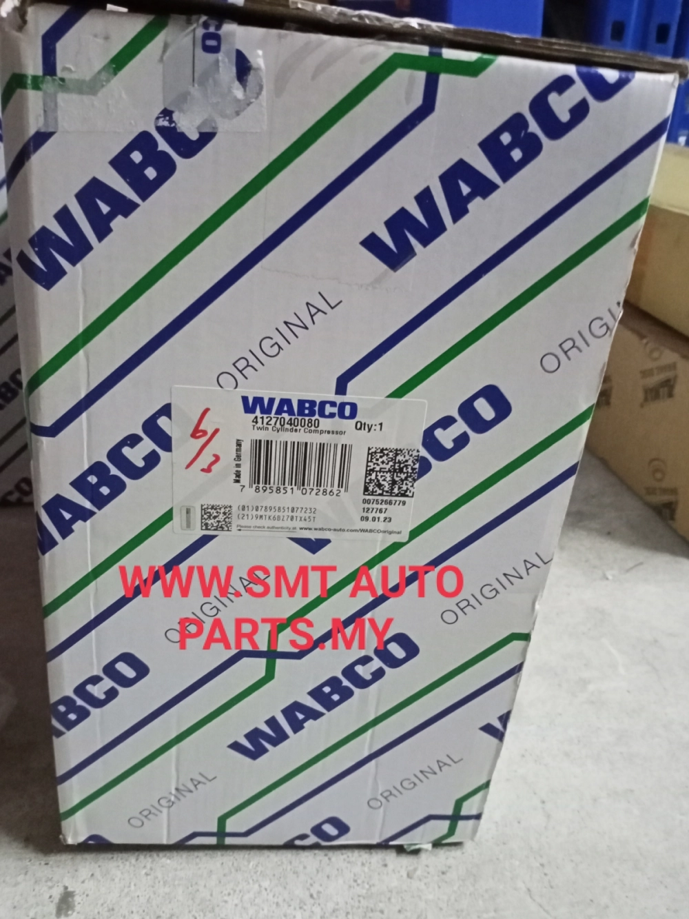 VOLVO FMV2 AIR COMPRESSOR ASSY WABCO (4127040080,4127040010) / VOLVO PARTS NUMBER (20382347,20547525,20569224,20701801)