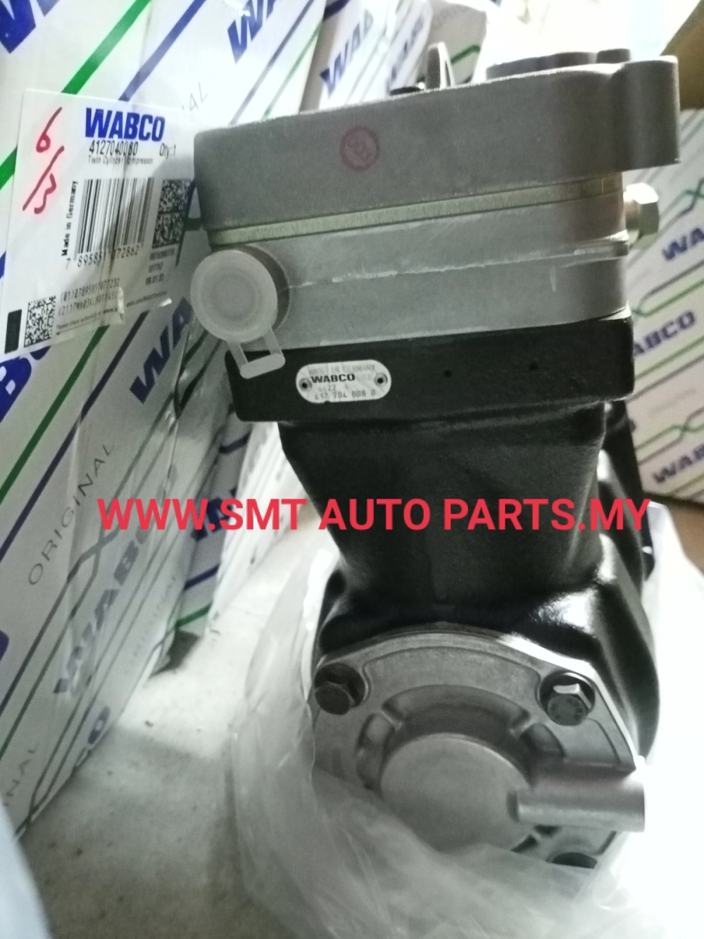 VOLVO FMV2 AIR COMPRESSOR ASSY WABCO (4127040080,4127040010) / VOLVO PARTS NUMBER (20382347,20547525,20569224,20701801)