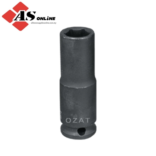 OZAT 1/2" SQ. DR. X 16 MM  Thin Wall Deep Well Socket / Model: 08M16LT 