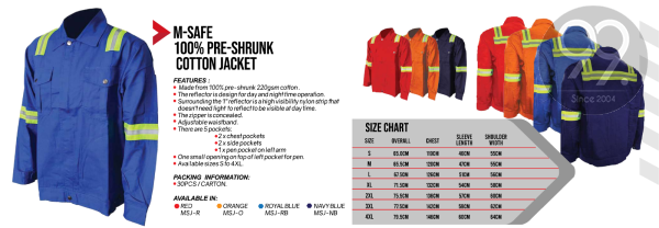 Worker Jacket Jacket Apparel Ready Make Products Selangor, Malaysia, Kuala Lumpur (KL), Kajang Uniform, Manufacturer, Supplier, Supply | 99 Uniform Factory Sdn Bhd
