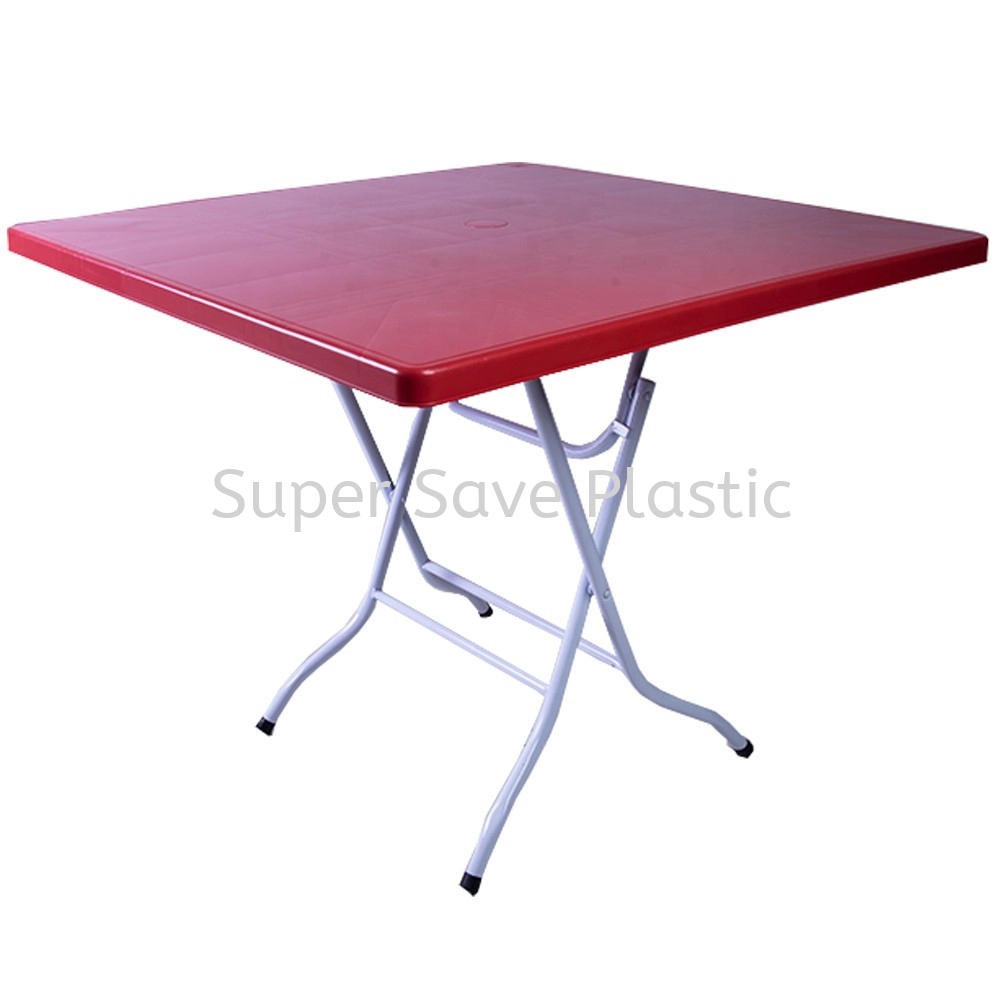 PLASTIC SQUARE FOLDING TABLE 3X3 / MEJA LIPAT PLASTIK / 可折叠方桌 3x3