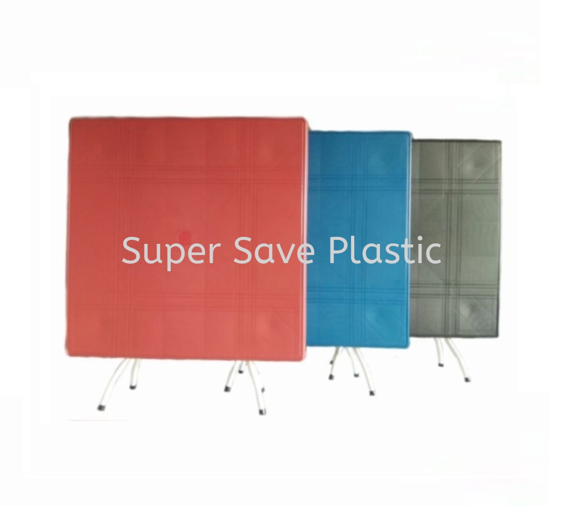 PLASTIC SQUARE FOLDING TABLE 3X3 / MEJA LIPAT PLASTIK / 可折叠方桌 3x3