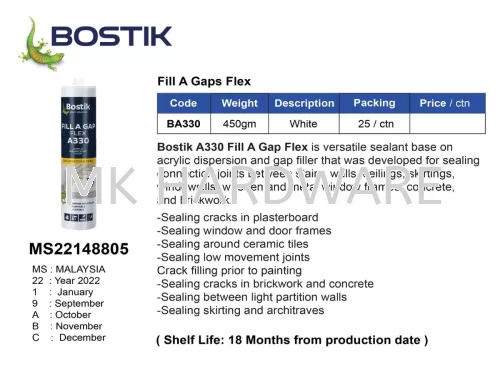 BOSTIK A330 FILL A GAP FLEX