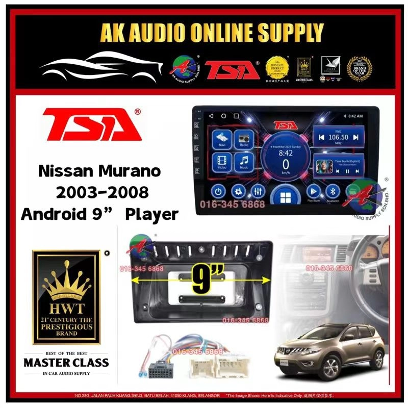 [ MTK 2+32GB ] TSA Nissan Murano 2003 -2008 Android 9'' inch Car player Monitor