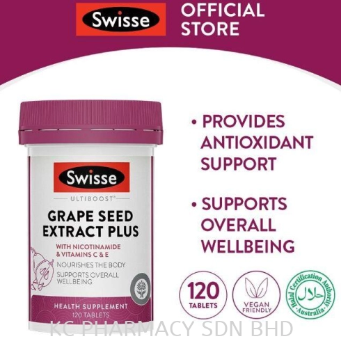 Swisse Ultiboost Grape Seed Extract 30 TABLETS (EXP：5/1/2025）