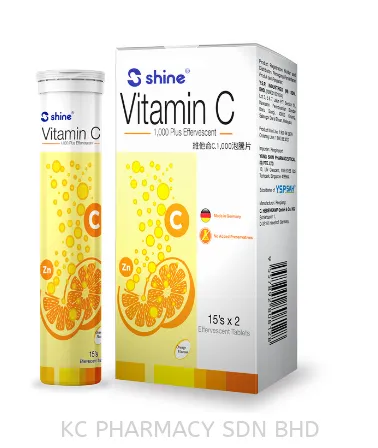 SHINE VITAMIN C-1000 PLUS EFFERVESCENT TABLET  2 x15'S  (EXP:02/11/2024)