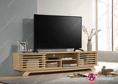 TV62171(KD) (6'ft) Natural Modern Contemporary Space Saving TV Cabinet