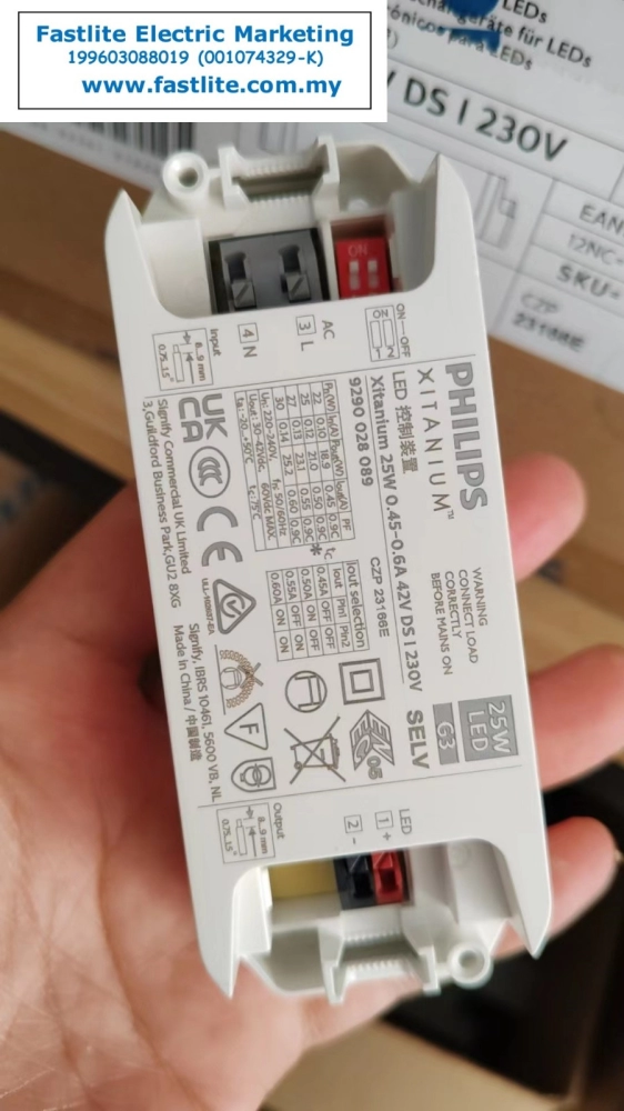 Philips Xitanium 25W 0.45-0.60A 42V DS 230V Constant LED Driver