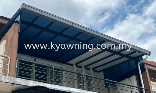 Mild Steel Aluminium Composite Panel (ACP 4mm) mix Polycarbonate Nu Series Pergola Roof Awning- Frame Ms 1 1/2x3(1.6) or 2x4(1.6) Hollow , Bean 2x5(1.9/2.3) Hollow, Pillar 4x4(1.9)Hollow 