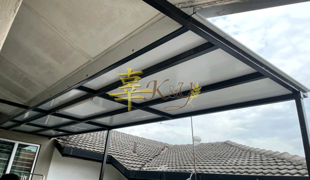 Mild Steel Aluminium Composite Panel (ACP 4mm) Pergola Roof Awning - Frame Ms 1 1/2x3(1.6) or 2x4(1.6) Hollow , Bean 2x5(1.9/2.3) Hollow, Pillar 4x4(1.9)Hollow 