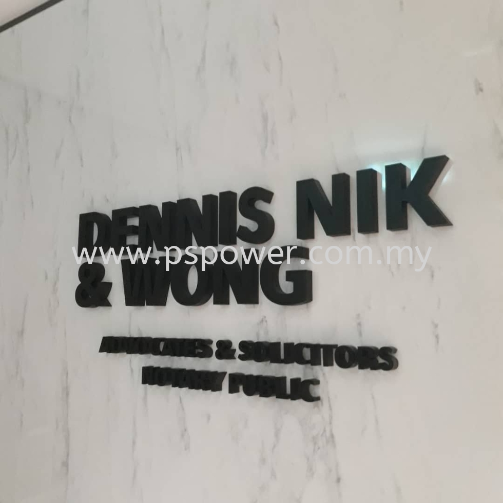 3D lettering acrylic company signage