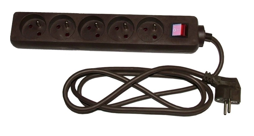 296-264 - RS PRO 4m 5 Socket Type E - French Extension Lead, 250 V