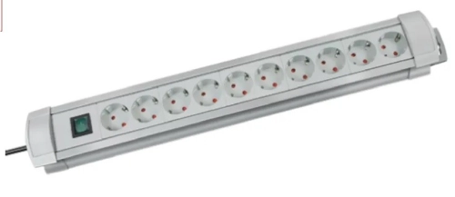  768-5409 - brennenstuhl 3m 10 Socket Type F - German Schuko Extension Lead, 230 V, IP20