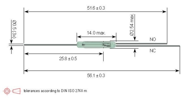 Standex KSK-1C90U Series Reed Switch Reed Switches Standex Singapore Distributor, Supplier, Supply, Supplies | Mobicon-Remote Electronic Pte Ltd