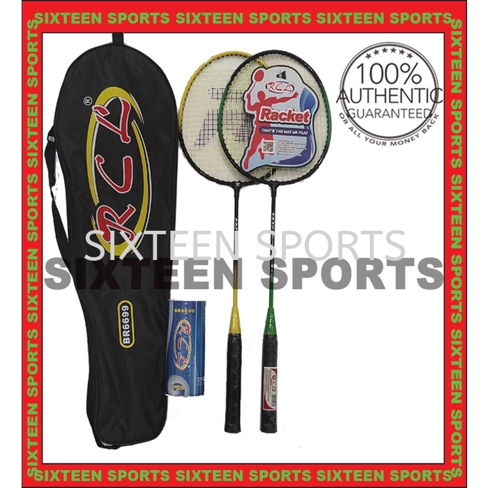 RCL Racket Set BR6699 (2 rackets + 1 Racket Cover + 3pcs Shuttlecocks)