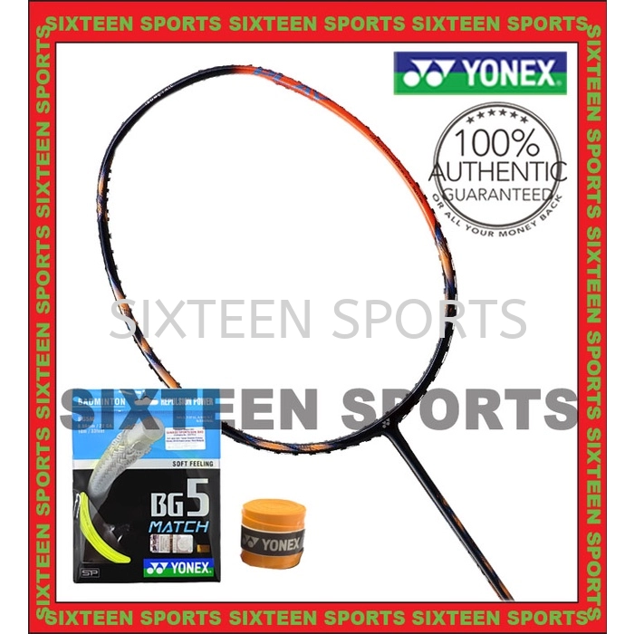 Yonex Astrox 77 Play Badminton Racket (C/W Yonex BG5 Match String & Overgrip)