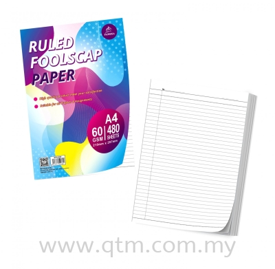 RULED FOOLSCAP PAPER 60GSM 480'S