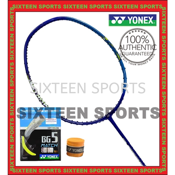 Yonex Astrox 01 Clear Blue Badminton Racket Frame (C/W Yonex BG5 match string & Ac109 Overgrip)